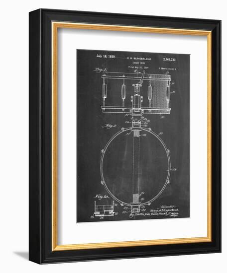 Snare Drum Instrument Patent-null-Framed Art Print