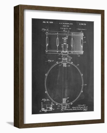 Snare Drum Instrument Patent-null-Framed Art Print