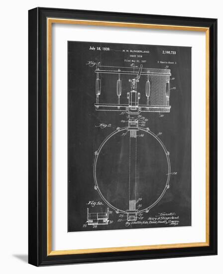 Snare Drum Instrument Patent-null-Framed Art Print