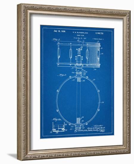 Snare Drum Instrument Patent-null-Framed Art Print