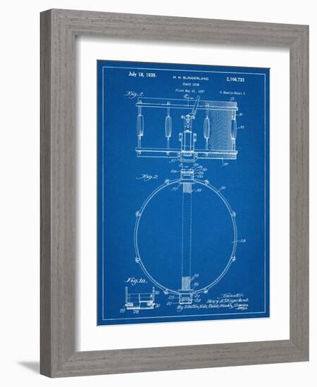 Snare Drum Instrument Patent-null-Framed Art Print