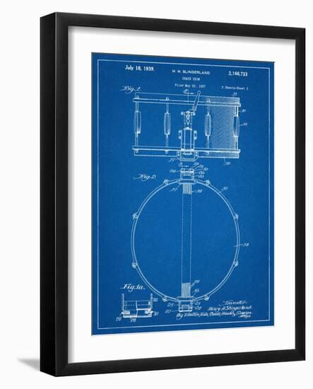 Snare Drum Instrument Patent-null-Framed Art Print