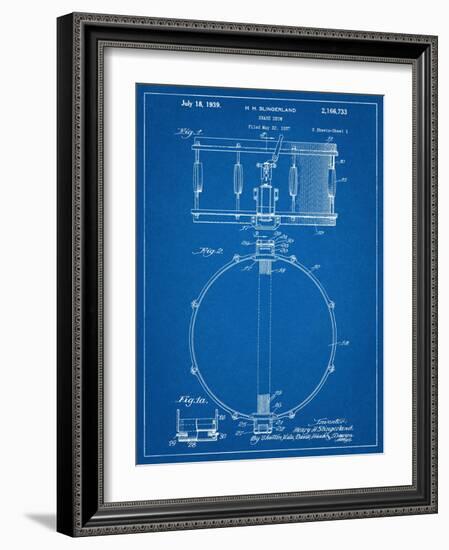 Snare Drum Instrument Patent-null-Framed Art Print