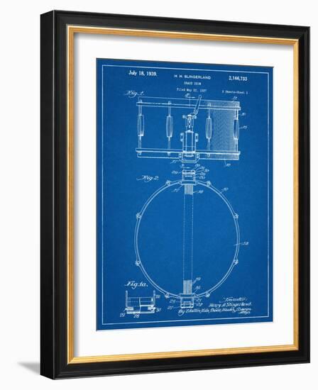 Snare Drum Instrument Patent-null-Framed Art Print