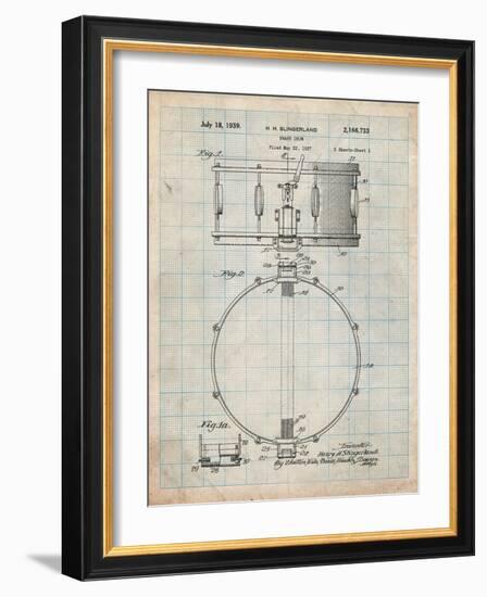 Snare Drum Instrument Patent-Cole Borders-Framed Art Print