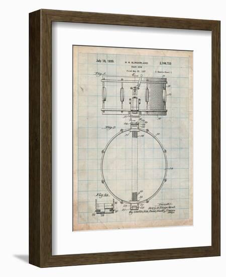 Snare Drum Instrument Patent-Cole Borders-Framed Premium Giclee Print