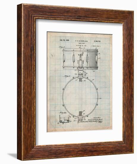 Snare Drum Instrument Patent-Cole Borders-Framed Premium Giclee Print