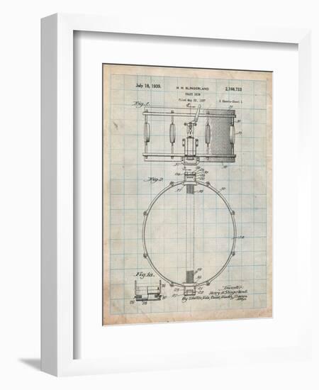 Snare Drum Instrument Patent-Cole Borders-Framed Premium Giclee Print