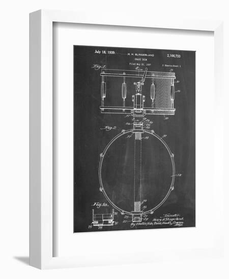 Snare Drum Instrument Patent-null-Framed Art Print