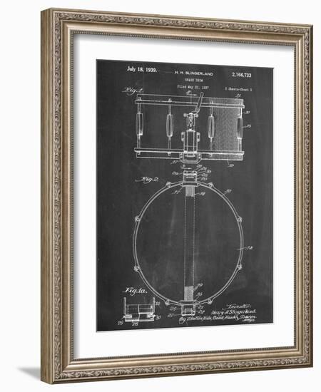 Snare Drum Instrument Patent-null-Framed Art Print