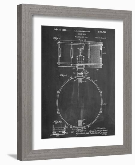 Snare Drum Instrument Patent-null-Framed Art Print