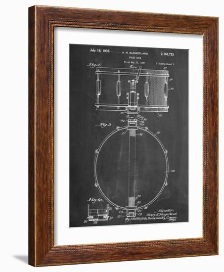 Snare Drum Instrument Patent-null-Framed Art Print