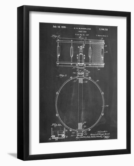 Snare Drum Instrument Patent-null-Framed Art Print