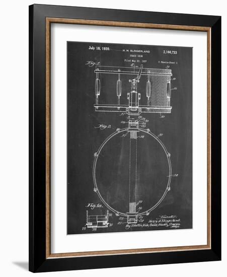 Snare Drum Instrument Patent-null-Framed Art Print