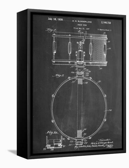 Snare Drum Instrument Patent-null-Framed Stretched Canvas