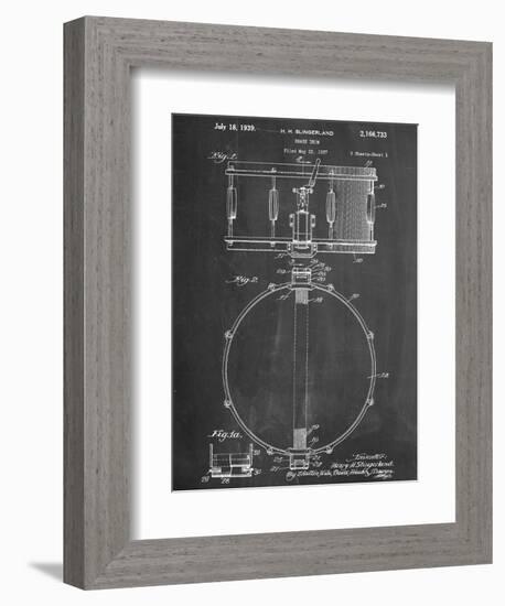 Snare Drum Instrument Patent-null-Framed Premium Giclee Print