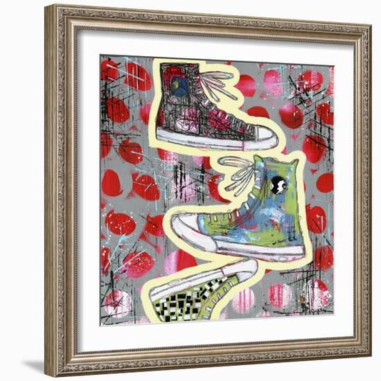 Sneaker Tower-Jennifer McCully-Framed Giclee Print