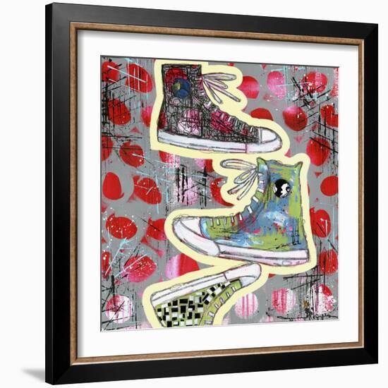 Sneaker Tower-Jennifer McCully-Framed Giclee Print