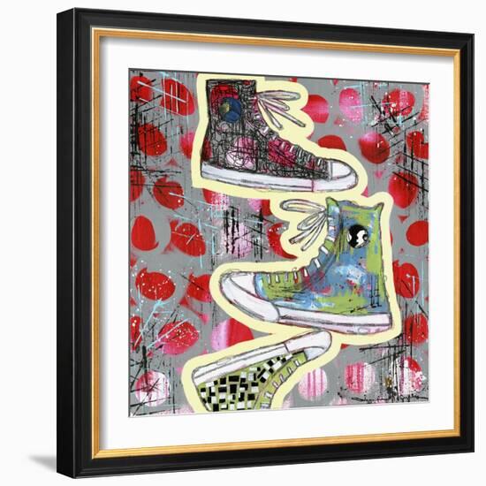 Sneaker Tower-Jennifer McCully-Framed Giclee Print