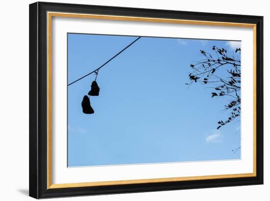 Sneakers on a Wire-null-Framed Photo