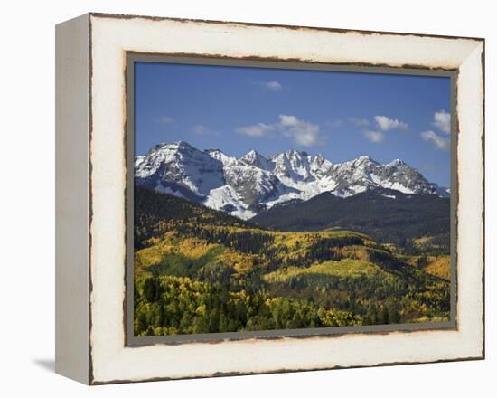 Sneffels Range with Fall Colors, Near Ouray, Colorado, United States of America, North America-James Hager-Framed Premier Image Canvas