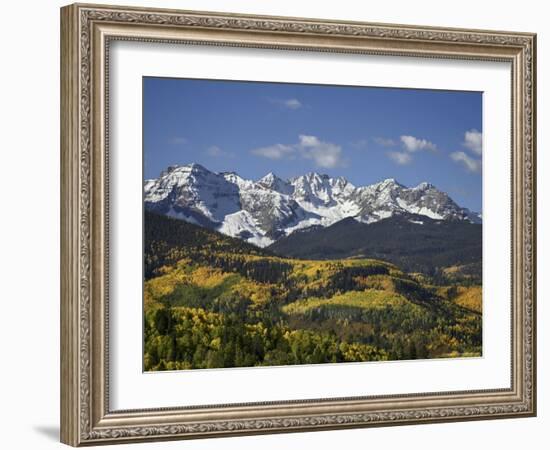 Sneffels Range with Fall Colors, Near Ouray, Colorado, United States of America, North America-James Hager-Framed Photographic Print