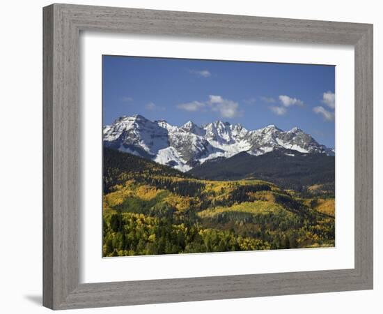 Sneffels Range with Fall Colors, Near Ouray, Colorado, United States of America, North America-James Hager-Framed Photographic Print