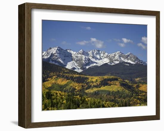 Sneffels Range with Fall Colors, Near Ouray, Colorado, United States of America, North America-James Hager-Framed Photographic Print