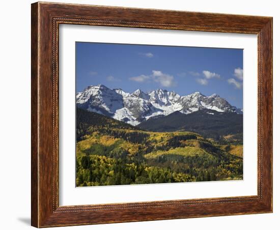 Sneffels Range with Fall Colors, Near Ouray, Colorado, United States of America, North America-James Hager-Framed Photographic Print