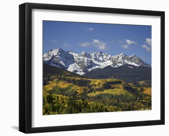 Sneffels Range with Fall Colors, Near Ouray, Colorado, United States of America, North America-James Hager-Framed Photographic Print