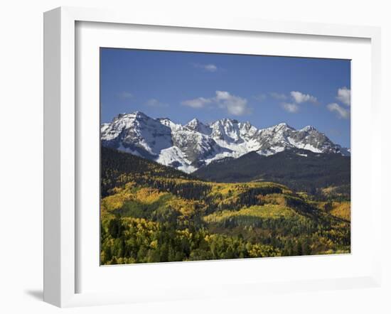 Sneffels Range with Fall Colors, Near Ouray, Colorado, United States of America, North America-James Hager-Framed Photographic Print