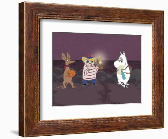 Sniff, Two-Ticky and Moomintroll-Tove Jansson-Framed Art Print