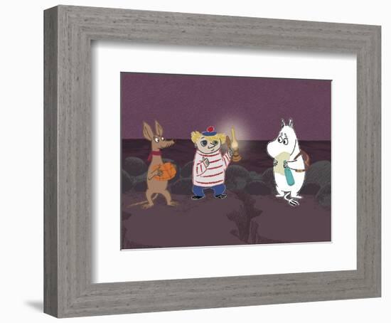 Sniff, Two-Ticky and Moomintroll-Tove Jansson-Framed Art Print