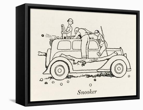 Snooker Car-William Heath Robinson-Framed Premier Image Canvas