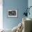 Snooker Player Prepares to Play a Shot as His Partner Looks On-null-Framed Photographic Print displayed on a wall