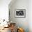 Snooker Player Prepares to Play a Shot as His Partner Looks On-null-Framed Photographic Print displayed on a wall