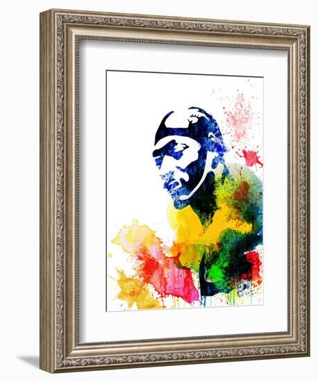 Snoop Dog Watercolor-Jack Hunter-Framed Premium Giclee Print