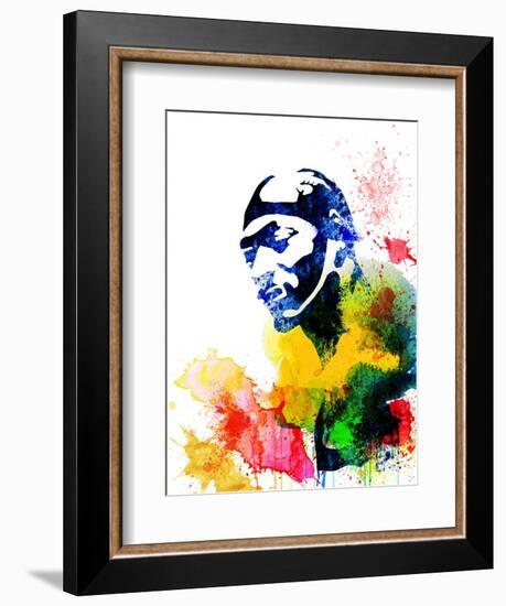 Snoop Dog Watercolor-Jack Hunter-Framed Premium Giclee Print