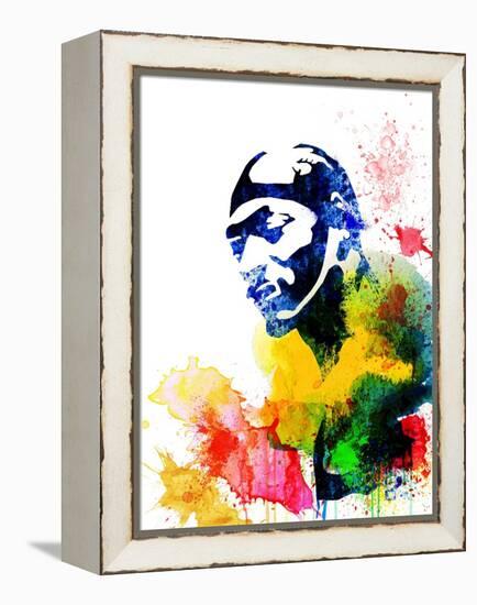 Snoop Dog Watercolor-Jack Hunter-Framed Stretched Canvas