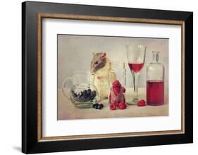 Snoozy Loves to Eat-Ellen Van Deelen-Framed Photographic Print