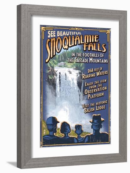 Snoqualmie Falls, Washington-Lantern Press-Framed Art Print