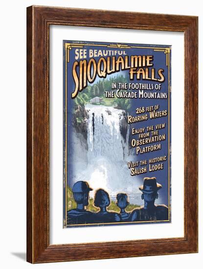 Snoqualmie Falls, Washington-Lantern Press-Framed Art Print