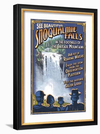 Snoqualmie Falls, Washington-Lantern Press-Framed Art Print