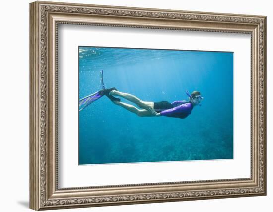 Snorkeling in Shallow Water-DLILLC-Framed Photographic Print