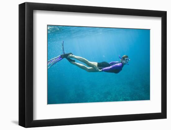 Snorkeling in Shallow Water-DLILLC-Framed Photographic Print