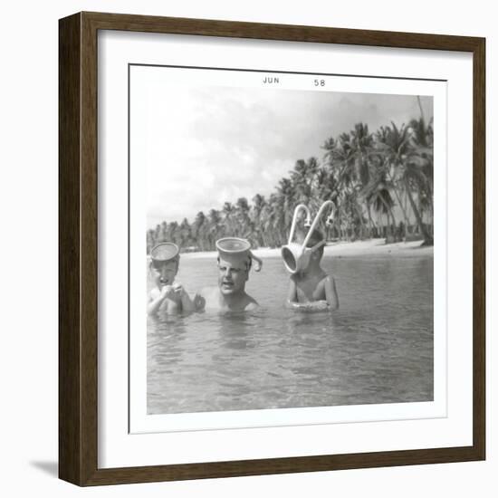 Snorkeling with the Kids-null-Framed Art Print