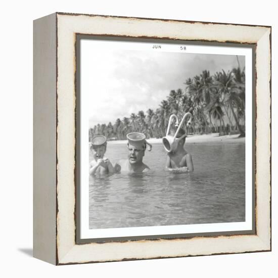 Snorkeling with the Kids-null-Framed Stretched Canvas