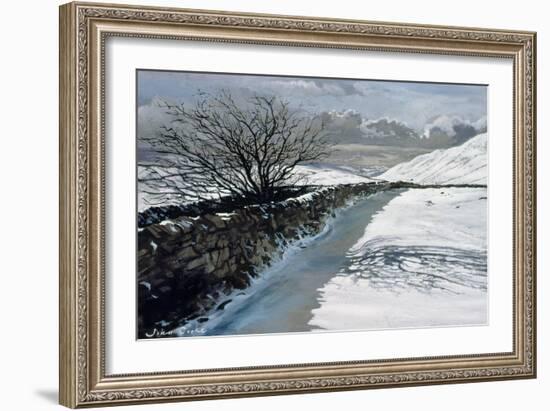 Snow Above Barbondale, Barbon, nr Kirby Lonsdale, Cumbria-John Cooke-Framed Giclee Print