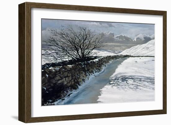 Snow Above Barbondale, Barbon, nr Kirby Lonsdale, Cumbria-John Cooke-Framed Giclee Print