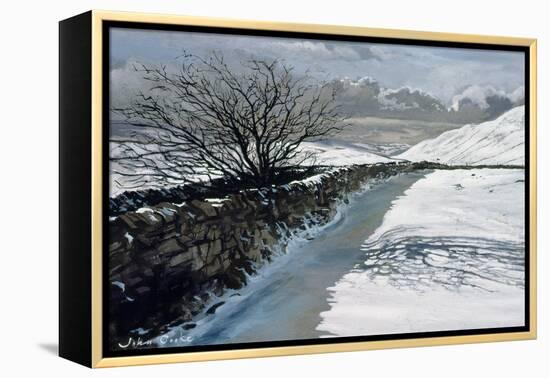 Snow Above Barbondale, Barbon, nr Kirby Lonsdale, Cumbria-John Cooke-Framed Premier Image Canvas
